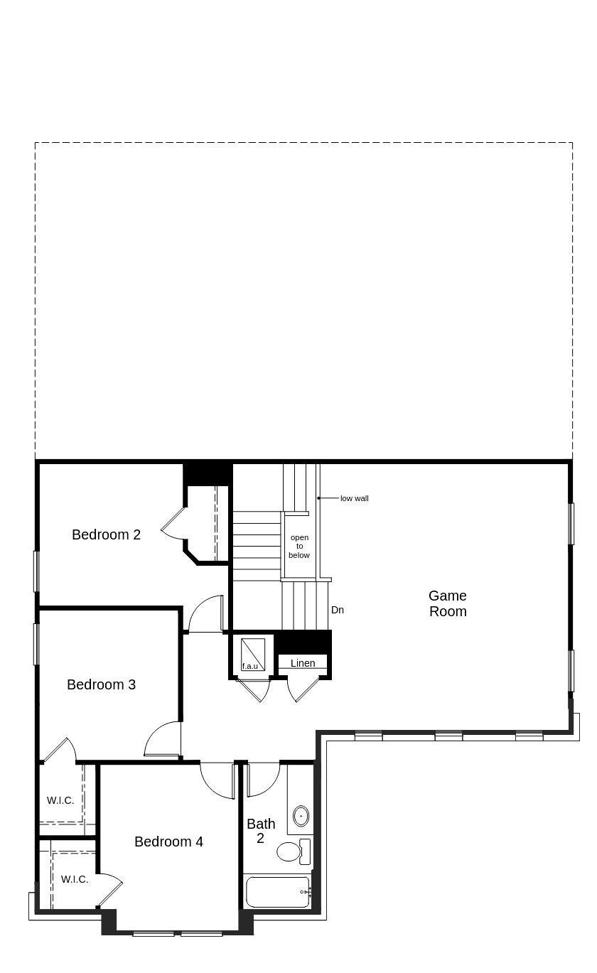 This floor plan features 5 bedrooms, 3 full baths, and over 2,500 square feet of living space
