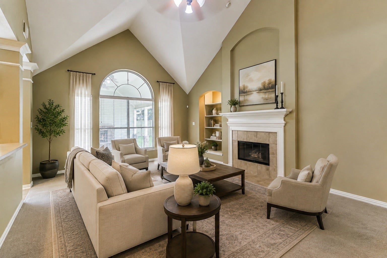 15 Filigree Pines Place, The Woodlands, TX 77382 Virtually staged family room