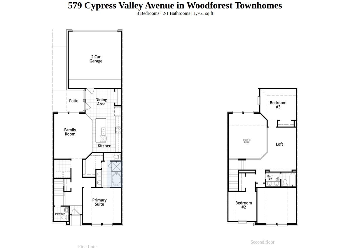 579 Cypress Valley Avenue, Montgomery, TX 77316 Spec Floorplan