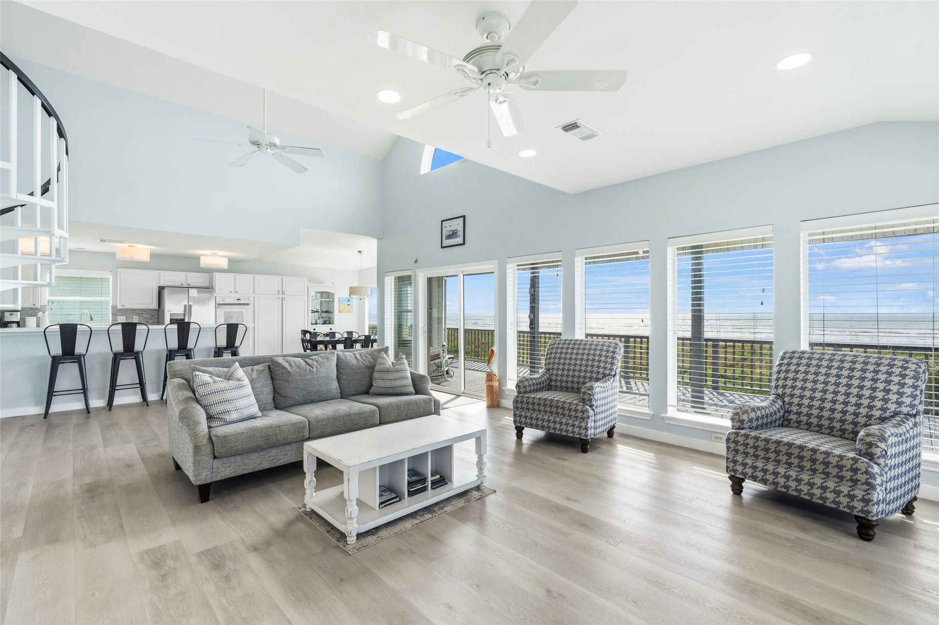 21631 Termini San Luis Pass Road, Galveston, TX 77554 Spacious, light-filled living area with modern finishes.