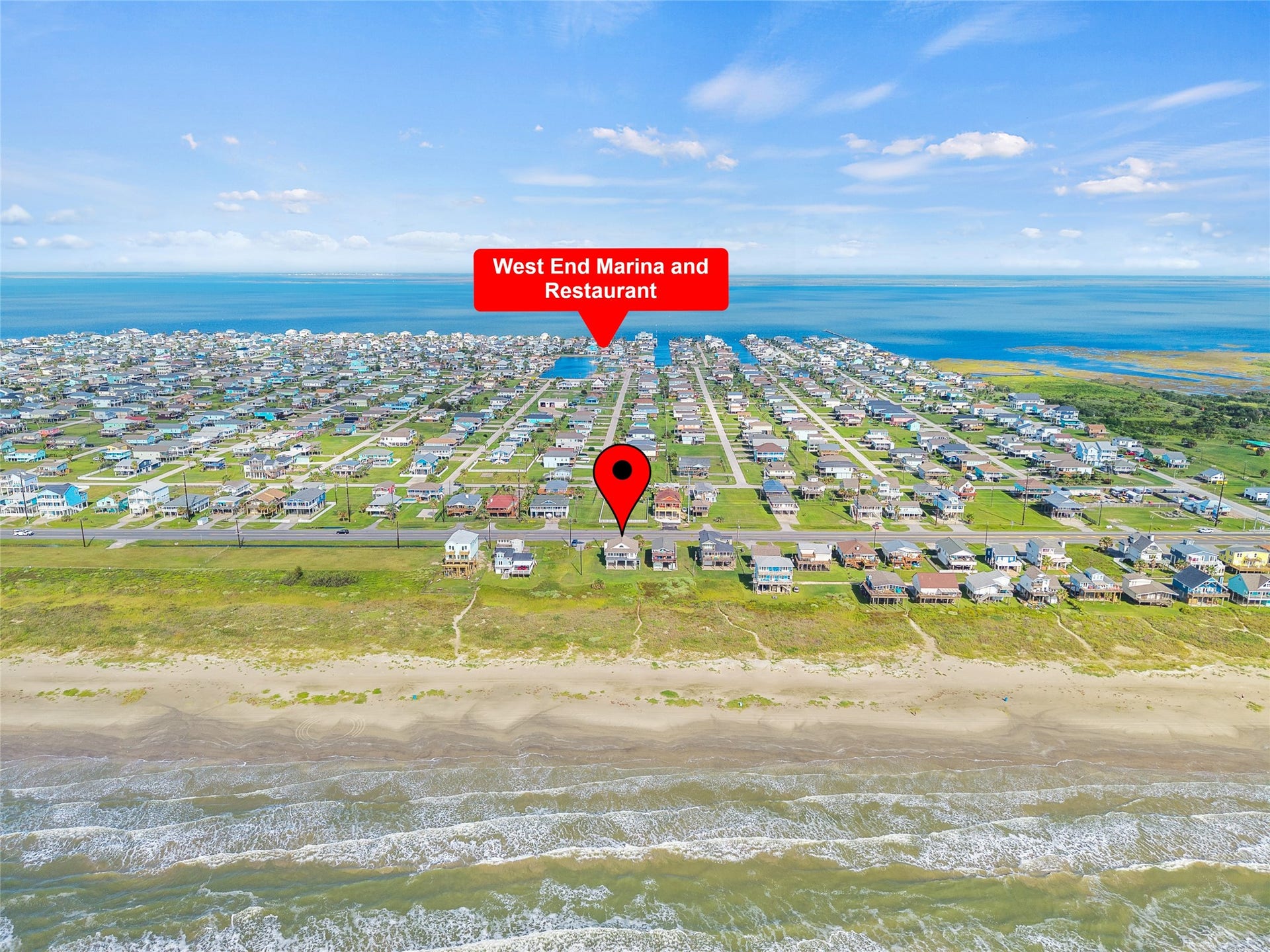 21631 Termini San Luis Pass Road, Galveston, TX 77554 Sea Isle offers proximity to local amenities like the West End Marina and Restaurant. Perfect for those seeking a seaside lifestyle.