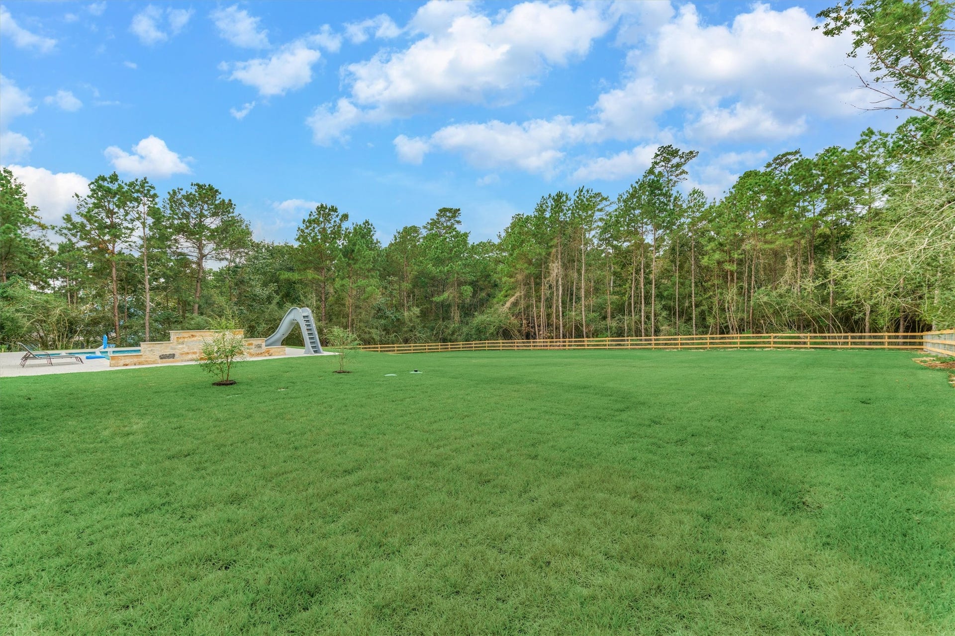8616 Grand Lake Estates Drive, Montgomery, TX 77316 Enjoy endless room for kids and pets to run and play in this massive, beautifully manicured backyard!