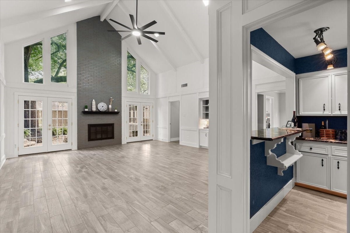 View from the entry -soaring ceilings, stunning windows and a great space to enjoy all moments