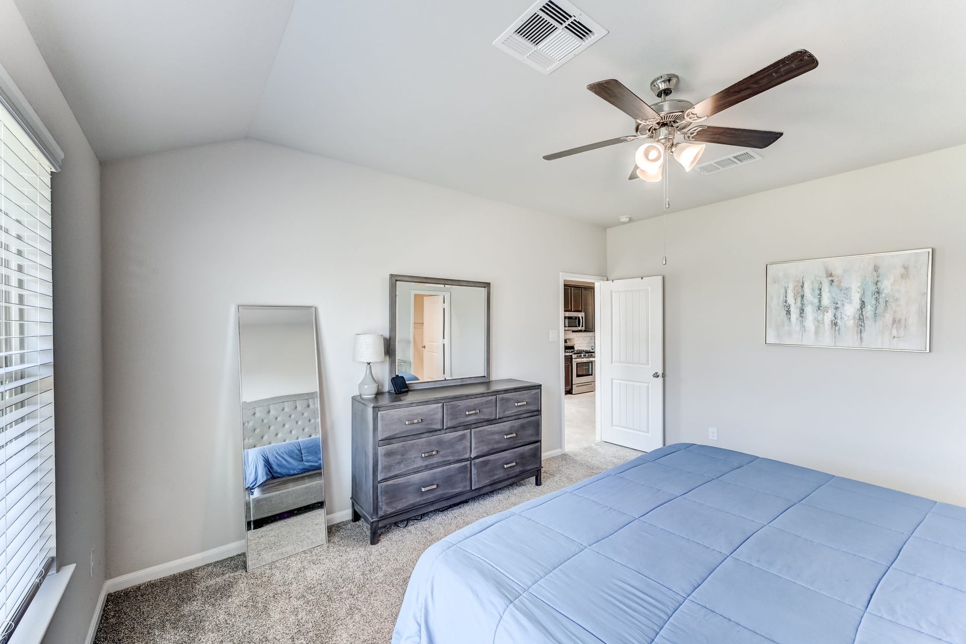 Spacious primary bedroom