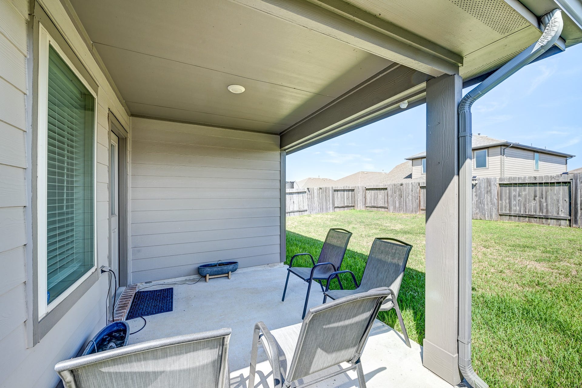 Covered back patio