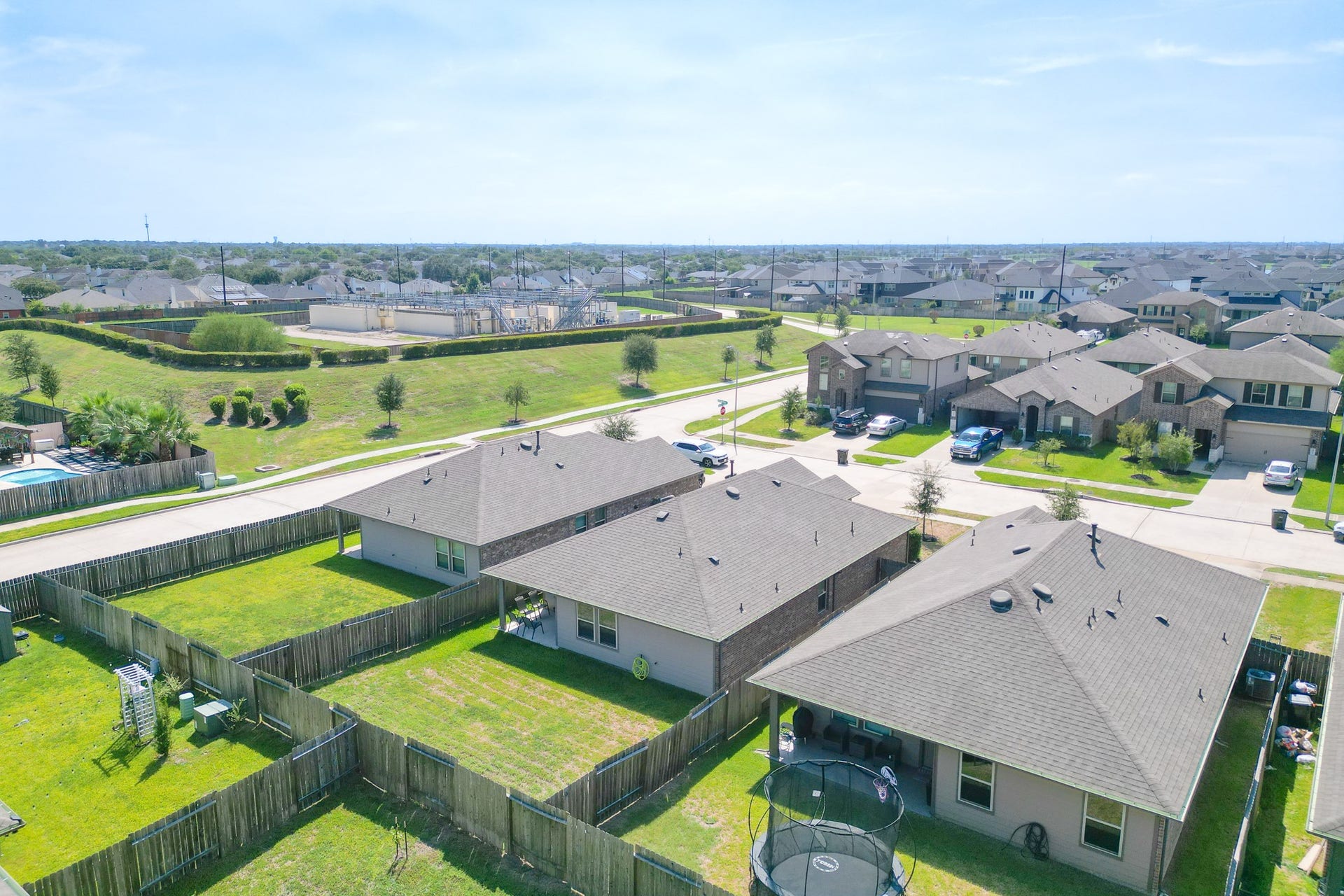 Aerial neighborhood view