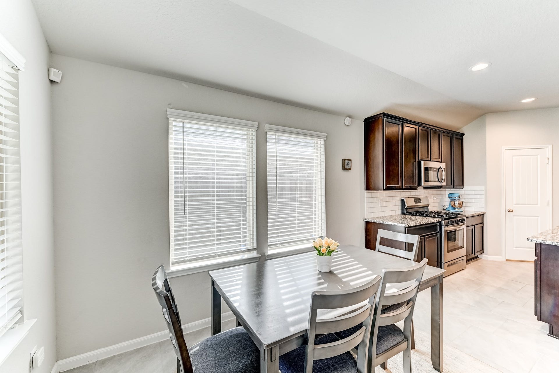 Bright dining space