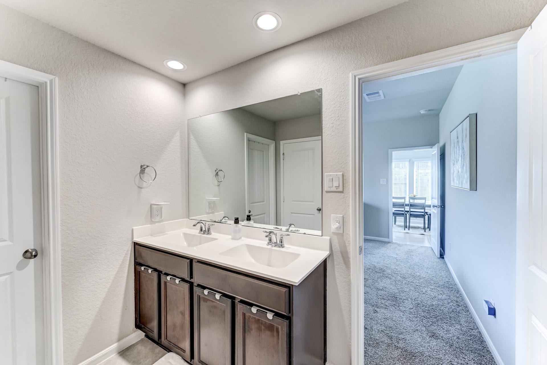 Primary bathroom with double vanity