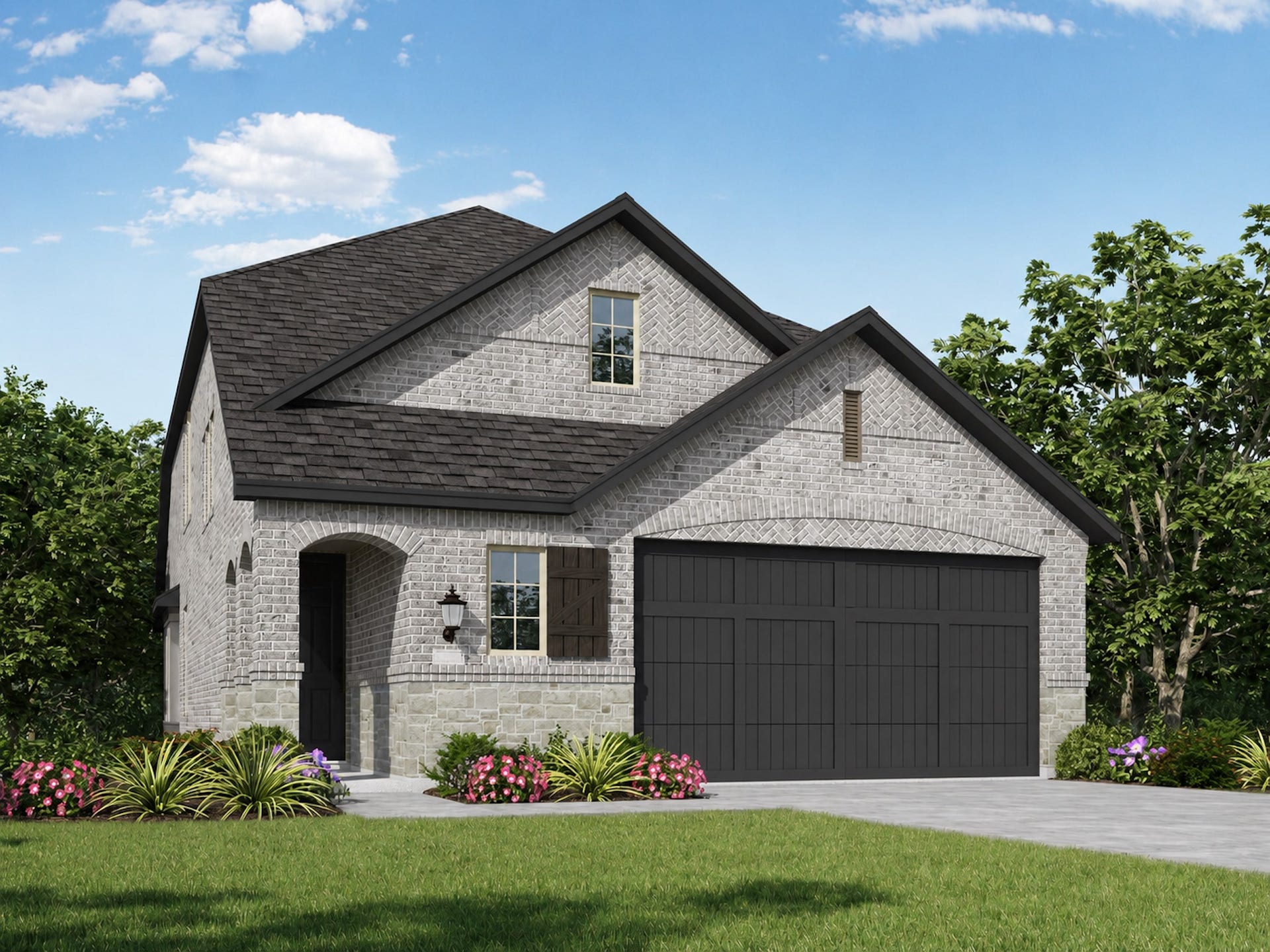 5215 Sistine Drive, Manvel, TX 77578 Frostwood is a tan and brown blend brick that offers a warm yet bright aesthetic!