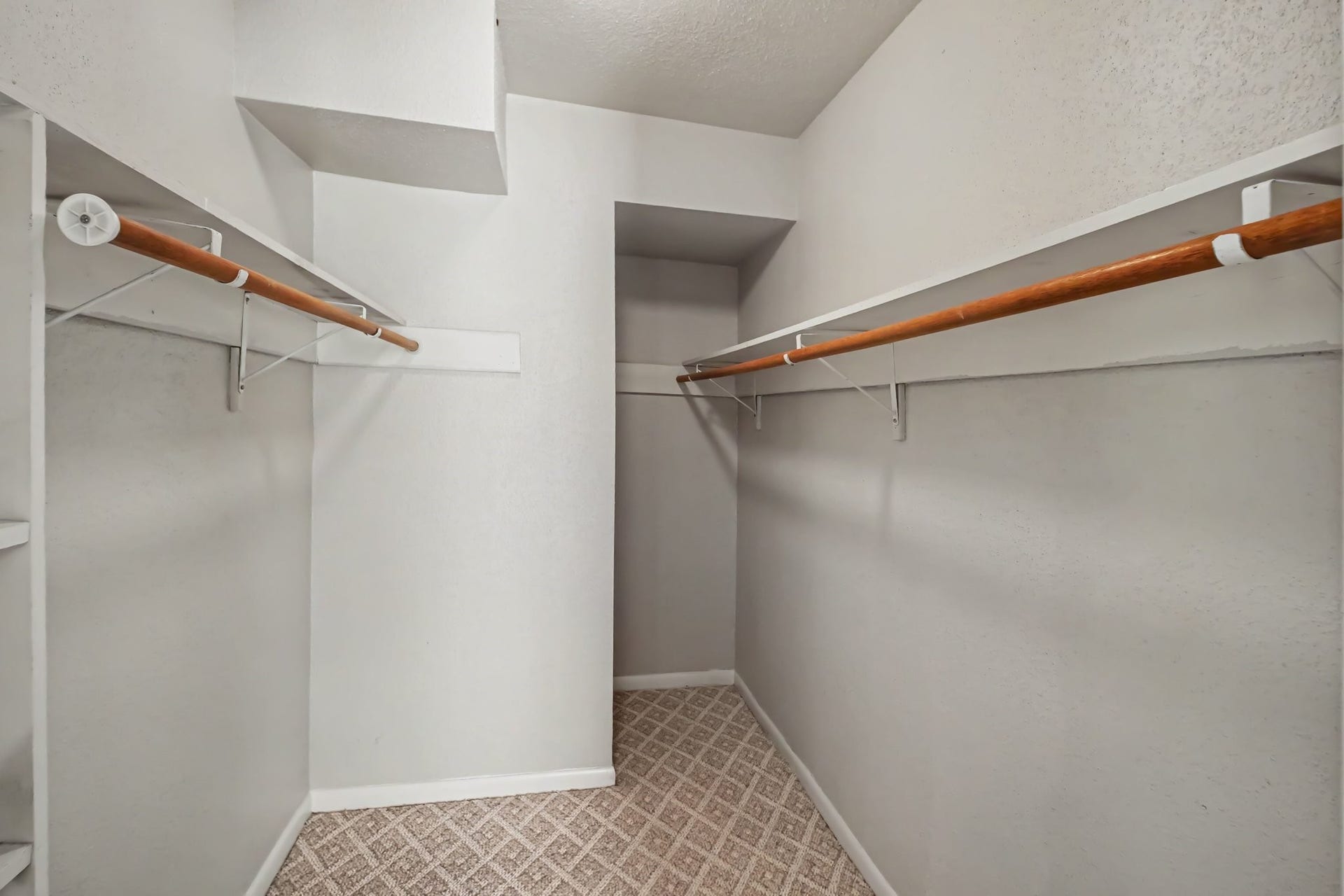 Spacious walk-in closet