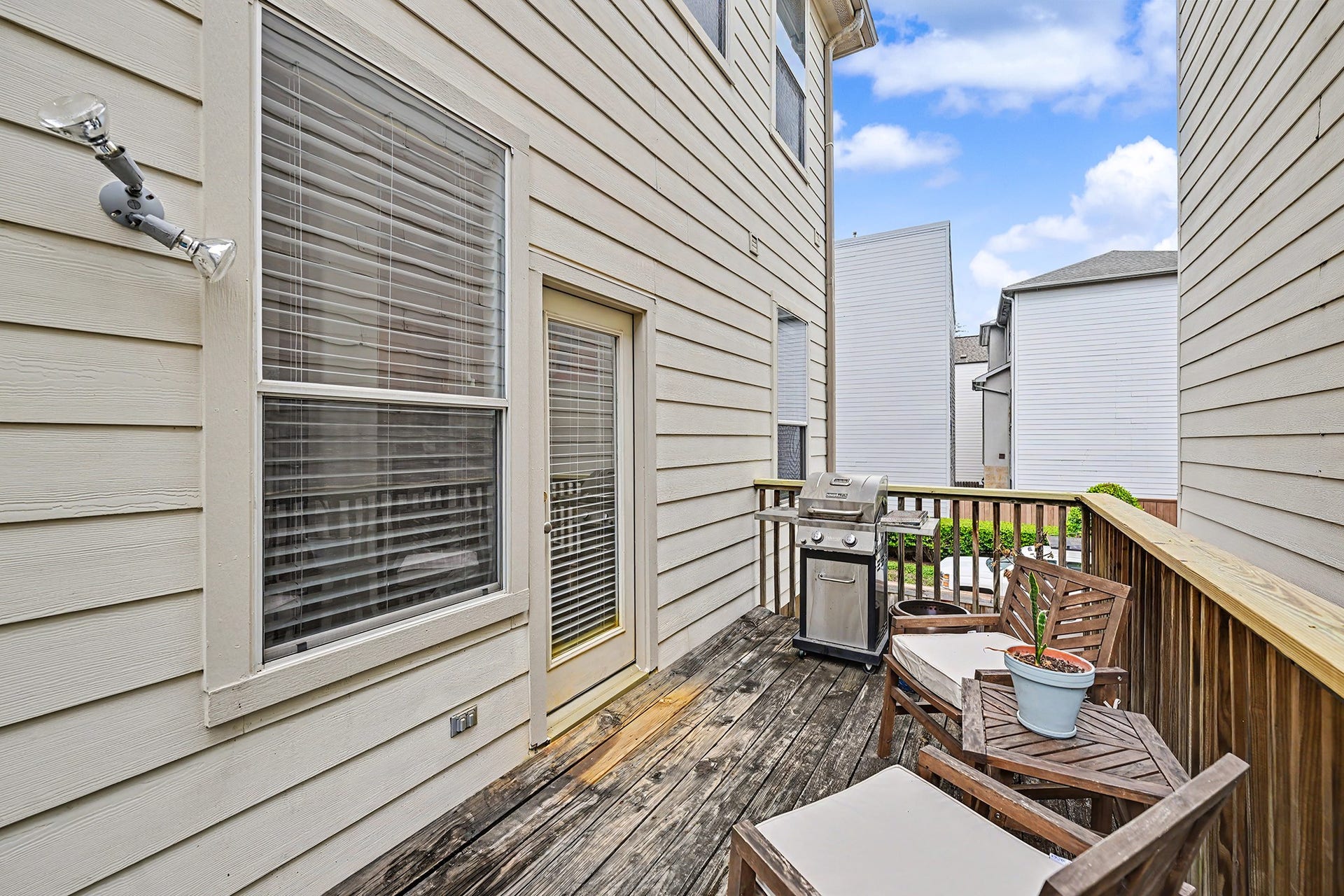 Balcony off of second floor living space