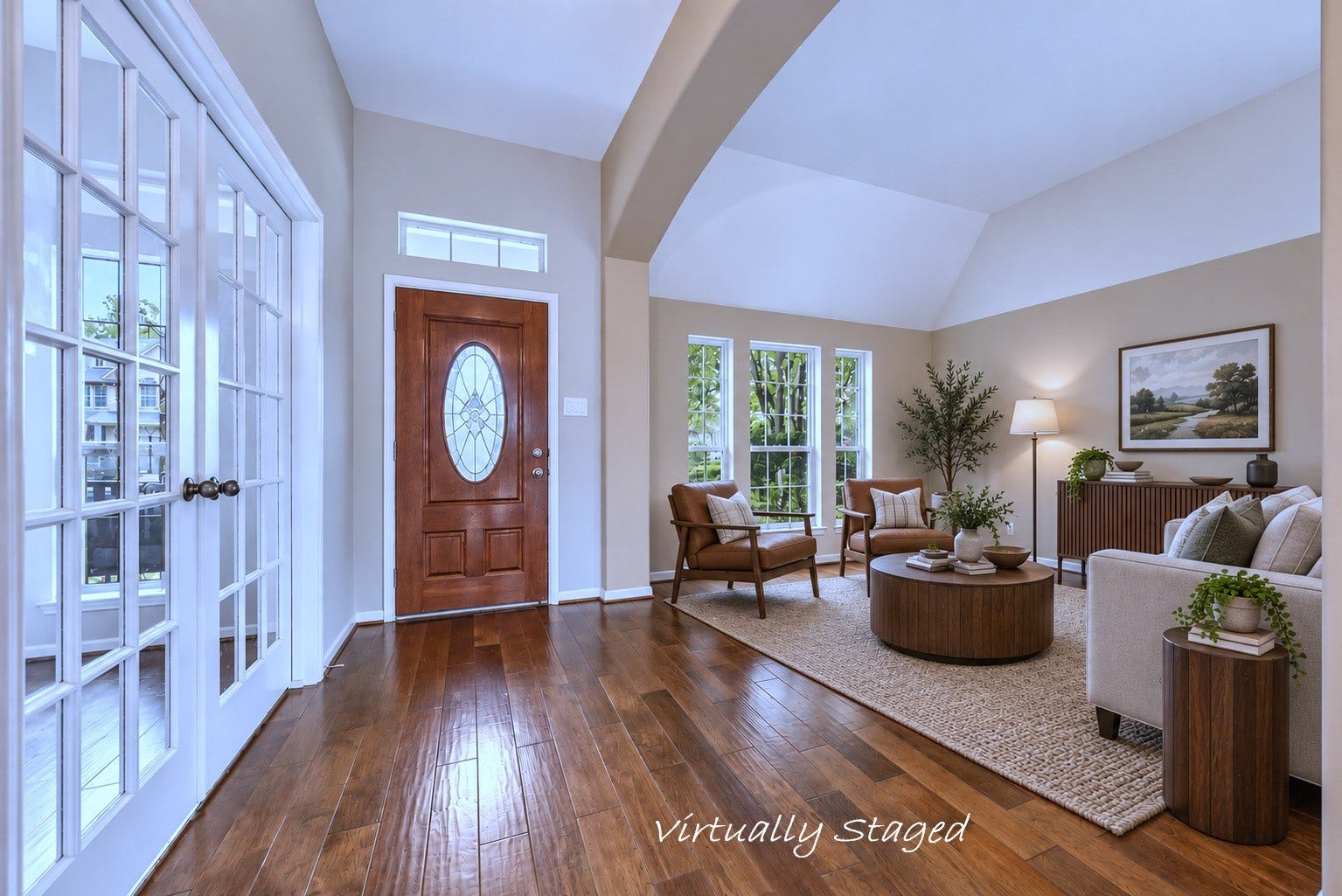 1859 Pembrook Circle, Conroe, TX 77301 Virtually staged but just as welcoming and inviting in person! 1 of 3 living room areas in this 3000SF home