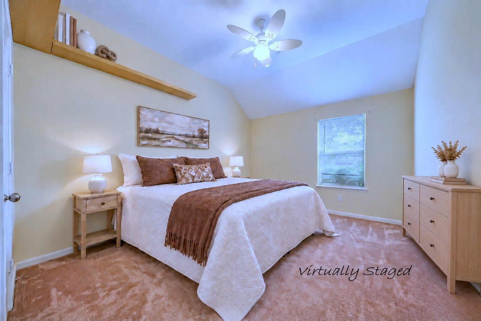 1859 Pembrook Circle, Conroe, TX 77301 Virtually staged Bedroom 2 with large walk-in closet.