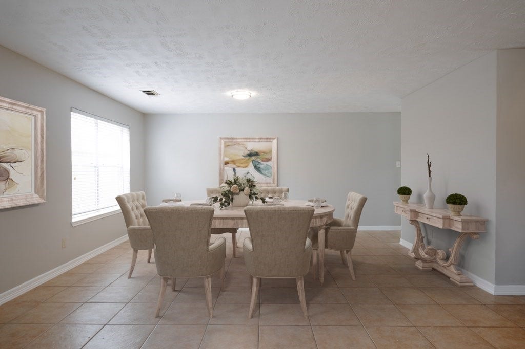 19946 Mason Creek Drive, Katy, TX 77449 Virtual staging of formal dining off front living room