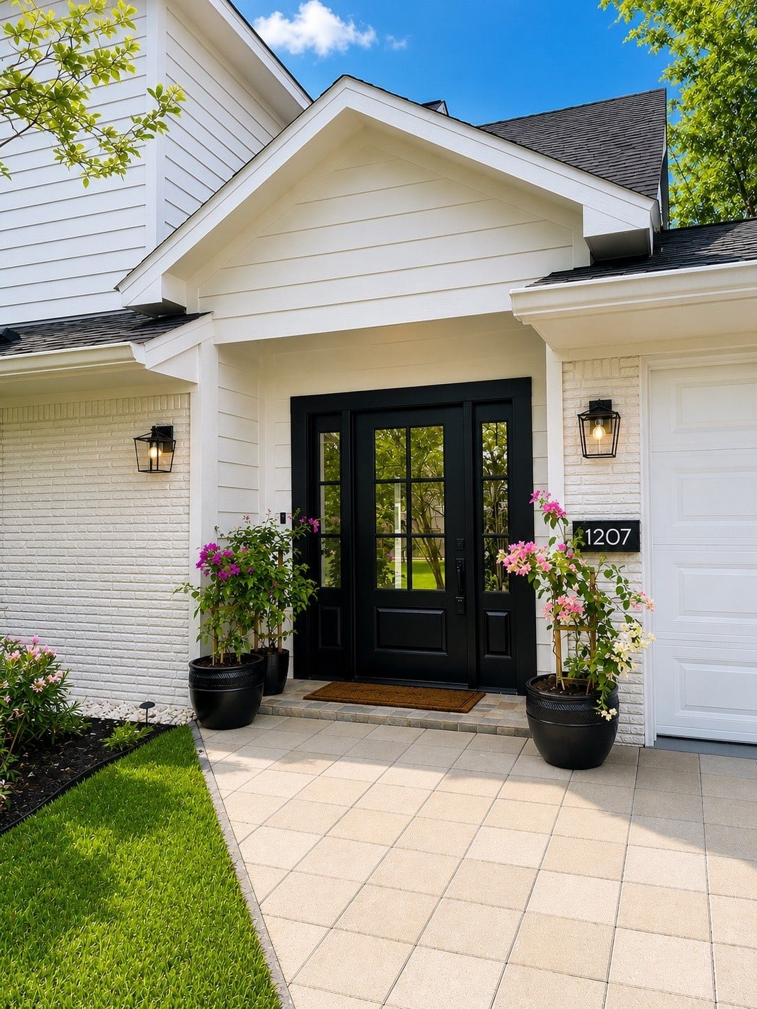 1207 Martin Street, Houston, TX 77018 Inviting covered entry with timeless curb appeal