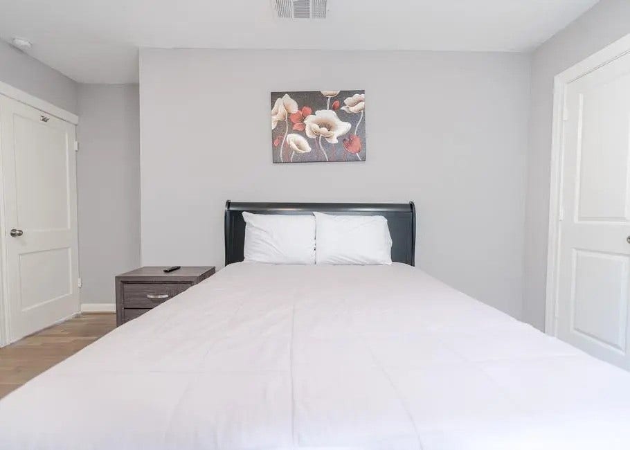 1408 Bowie Drive, Galveston, TX 77551 Bed is for staging, not for sale. Bedroom