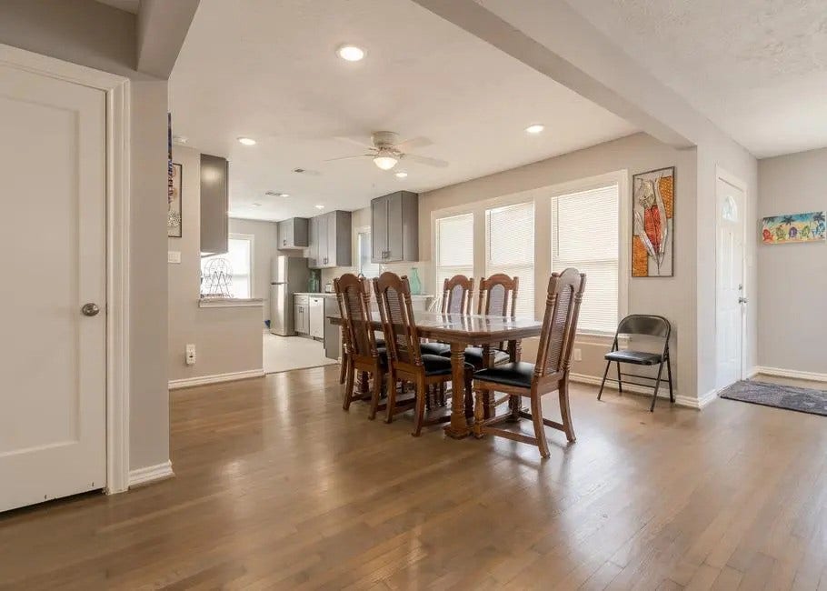 1408 Bowie Drive, Galveston, TX 77551 Dining area, furniture stage
