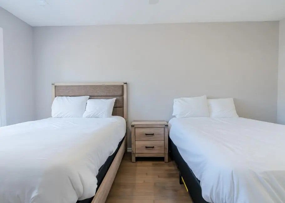 1408 Bowie Drive, Galveston, TX 77551 Bed is for staging, not for sale. Bedroom 2