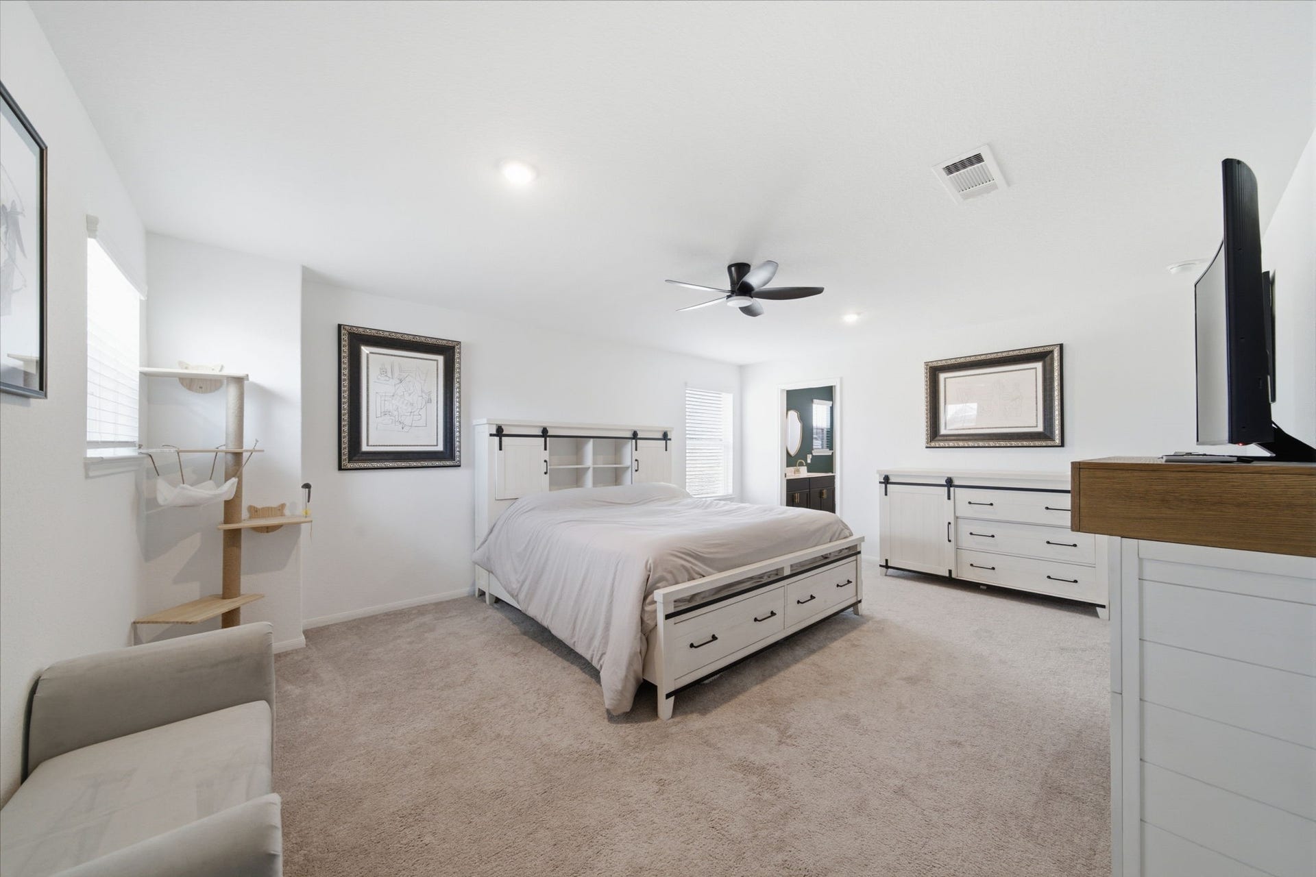 Primary bedroom located on the 2nd floor is massive.