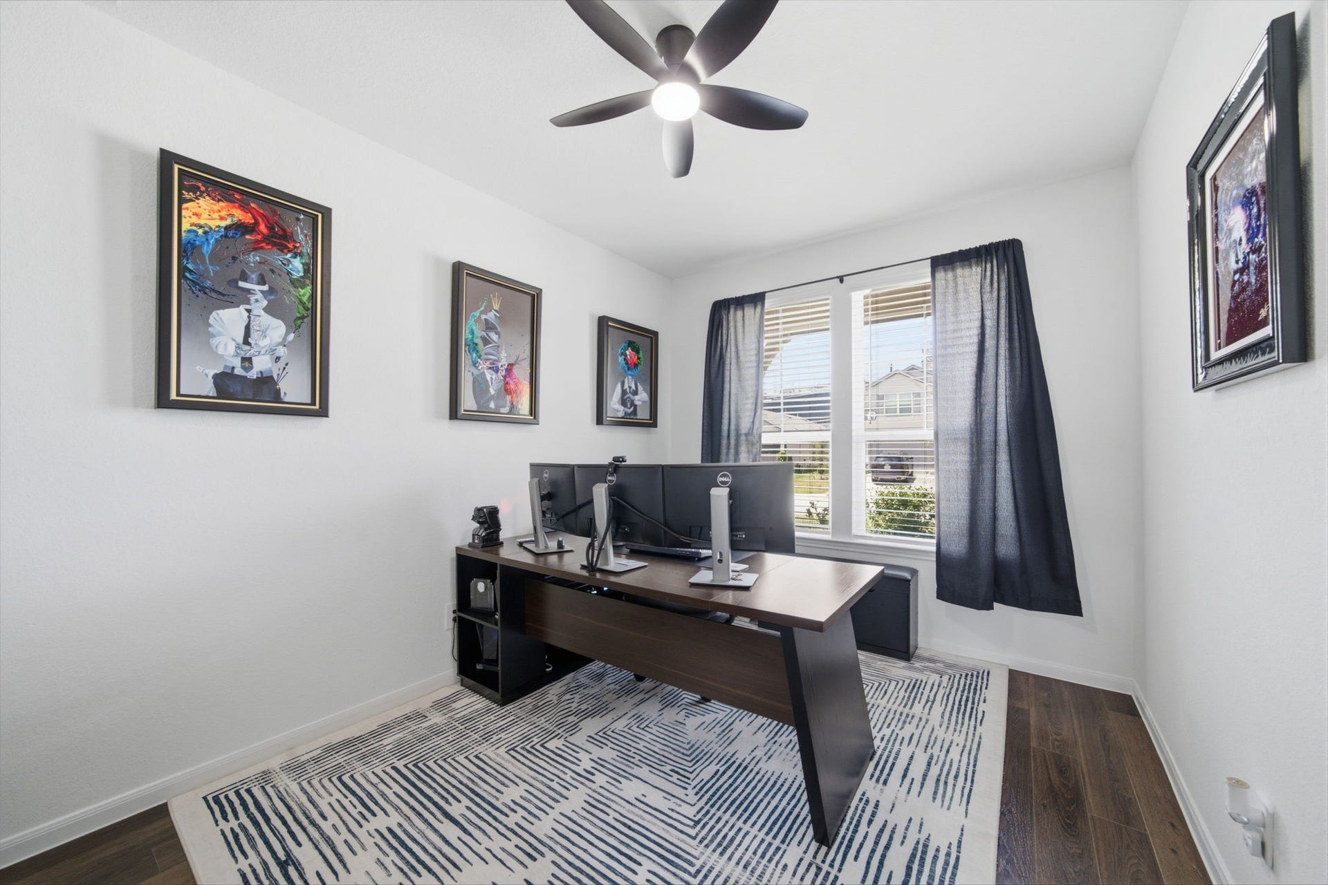 Home office located at the front of the home.