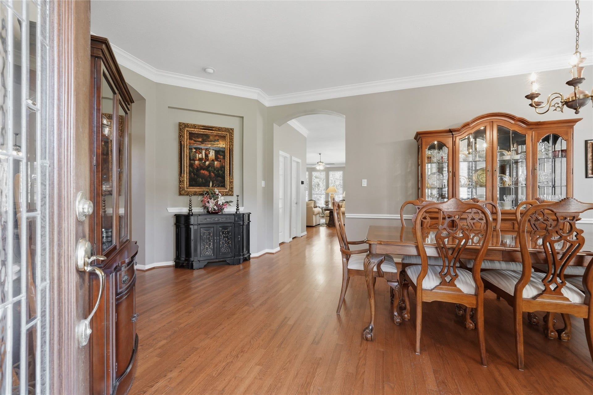 11839 Catrose Lane, Cypress, TX 77429 Step inside and notice the wood flooring and crown molding.