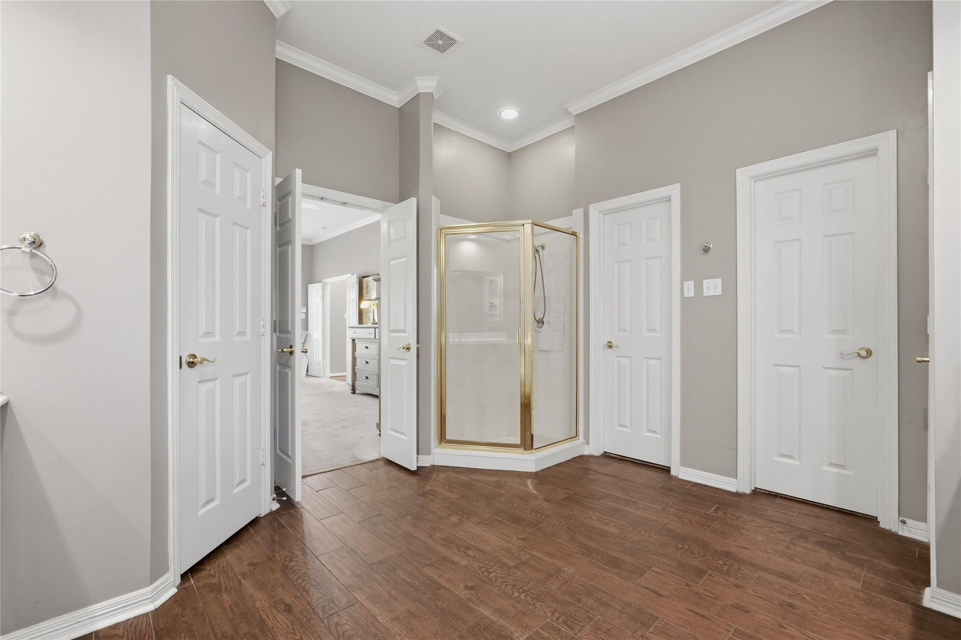 11839 Catrose Lane, Cypress, TX 77429 Primary bathroom with his and hers closets.