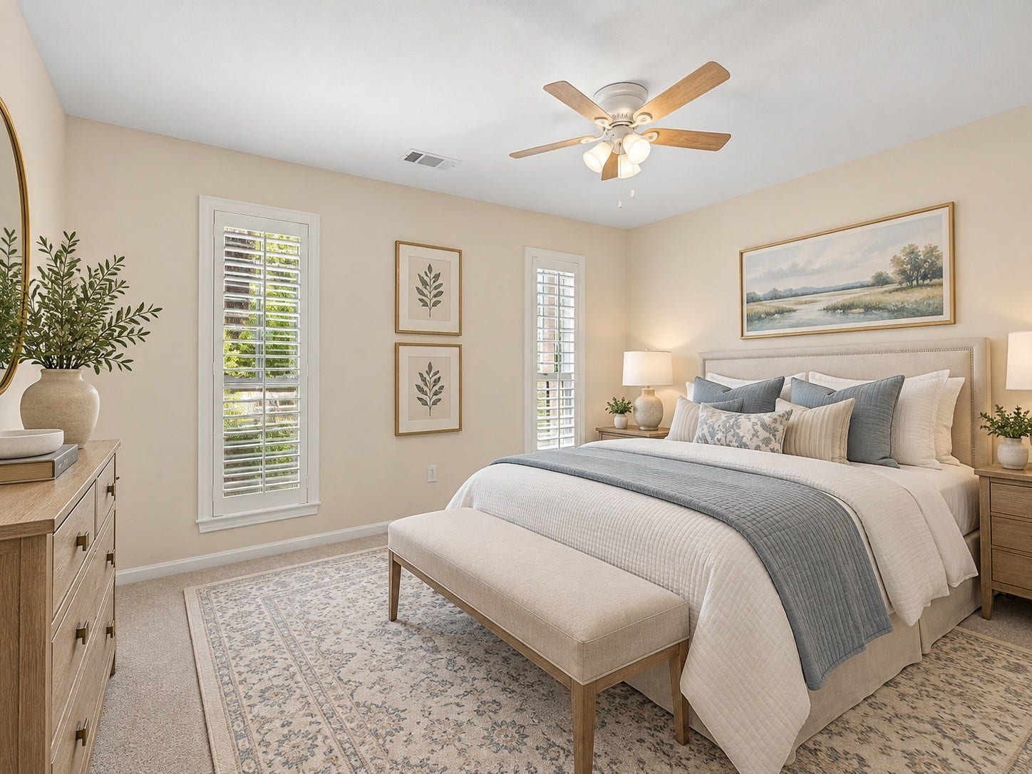 3427 Tree Lane, Kingwood, TX 77339 All of the secondary bedrooms are large and roomy. Digitally staged.