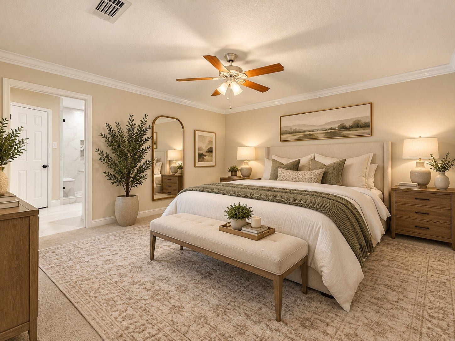 3427 Tree Lane, Kingwood, TX 77339 The primary is large with new carpet and a large primary bath. Digitally staged