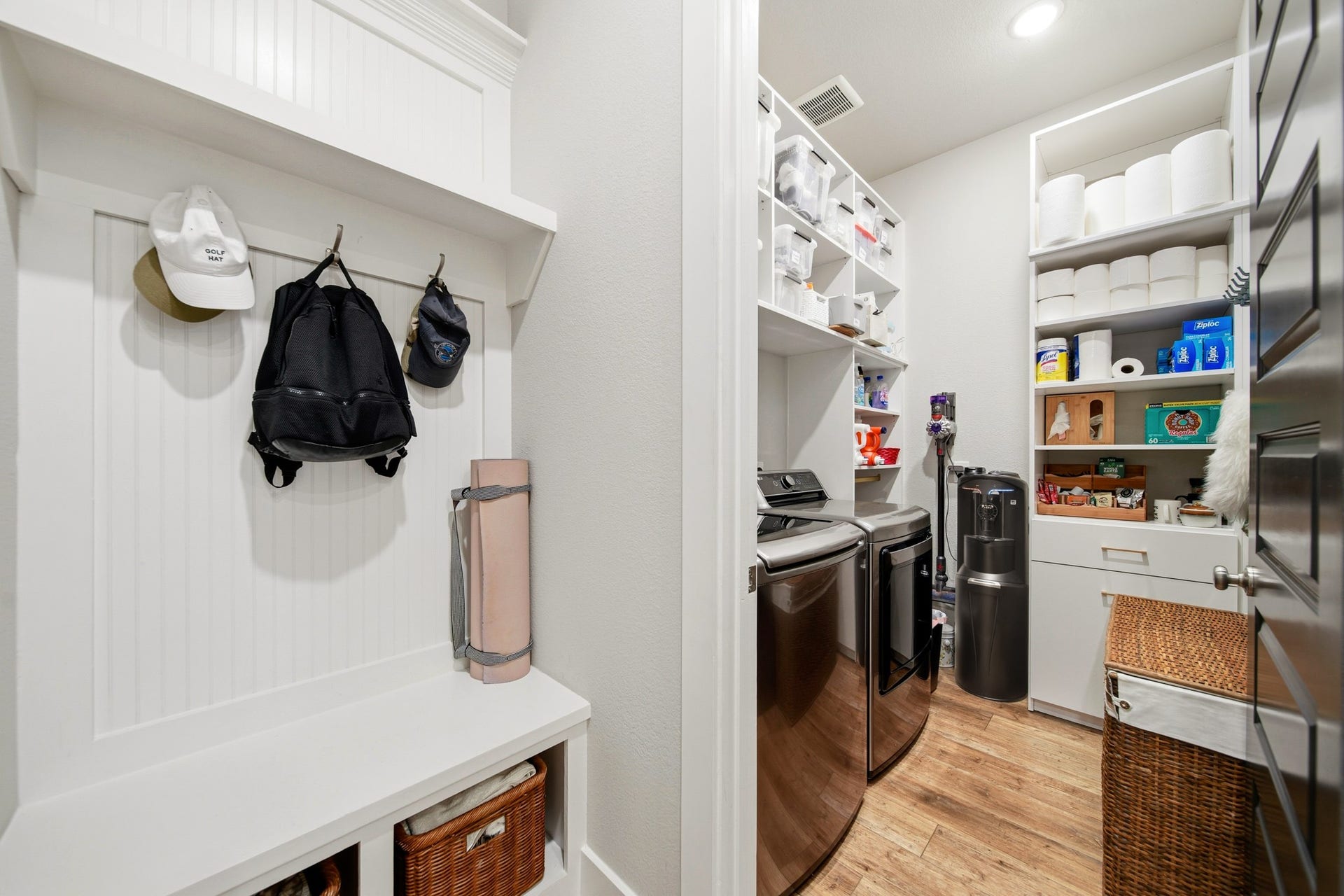 Mud room area and utility/laundry room.
