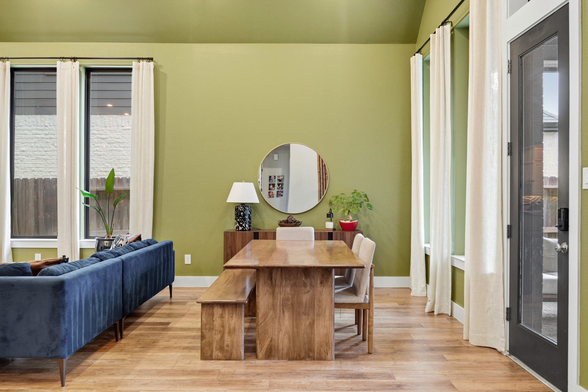 Spacious dining area.