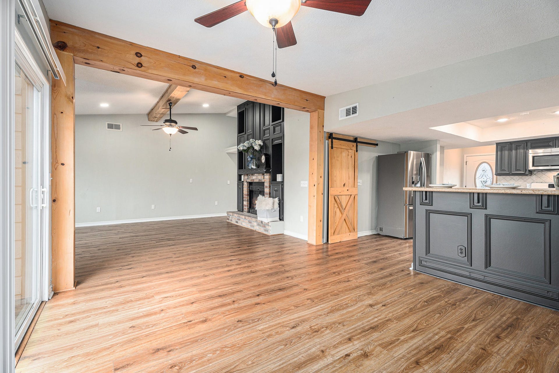 658 Warsaw Street, Bayou Vista, TX 77563 Kitchen Open to Dining and Living