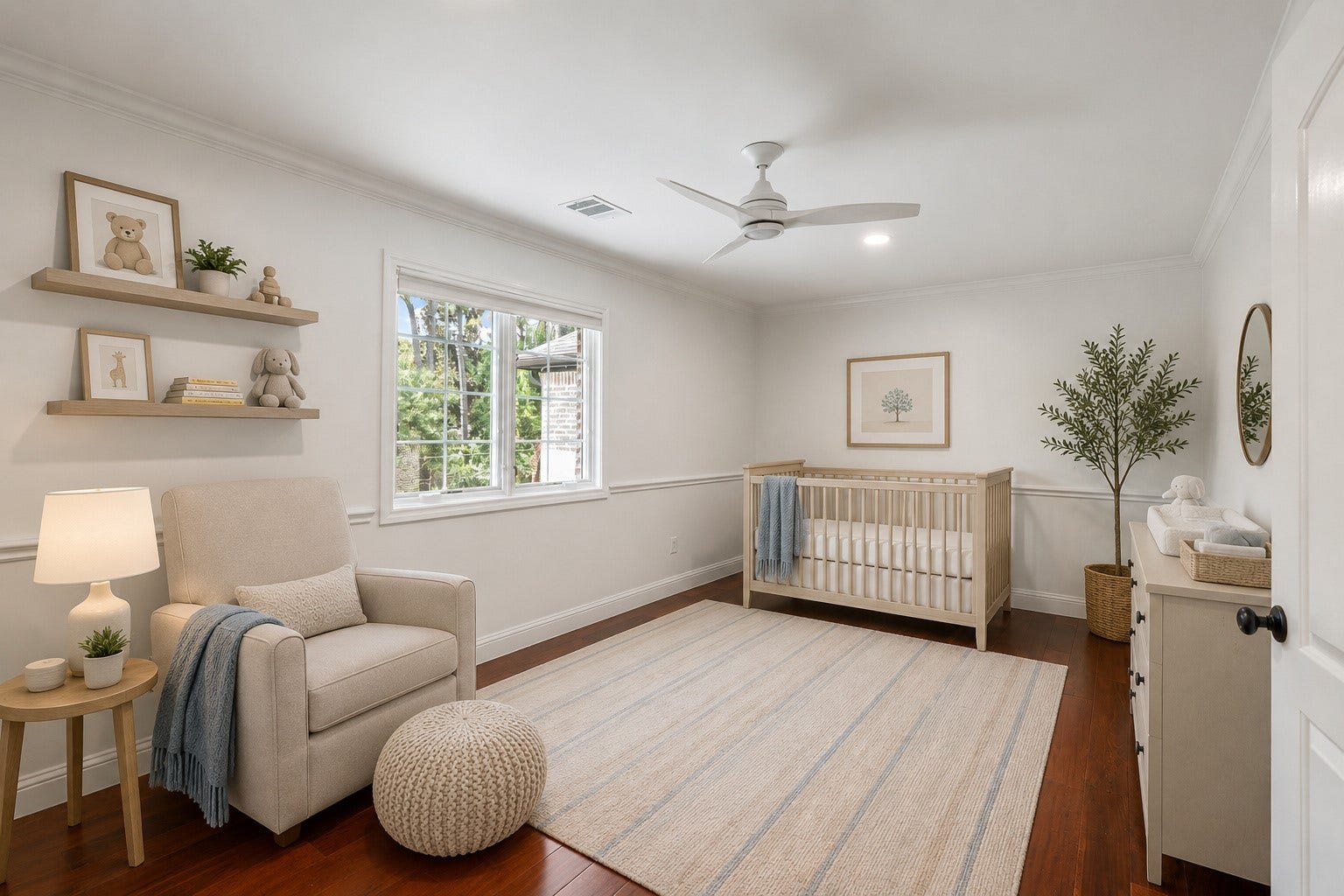 11407 Holidan Way, Hedwig Village, TX 77024 Spacious upstairs secondary bedroom #2 features recessed lighting, ceiling fan w/ light & windows overlooking the backyard. A remodeled closet & private en suite bath create a comfortable, well-appointed guest suite. Virtually staged.