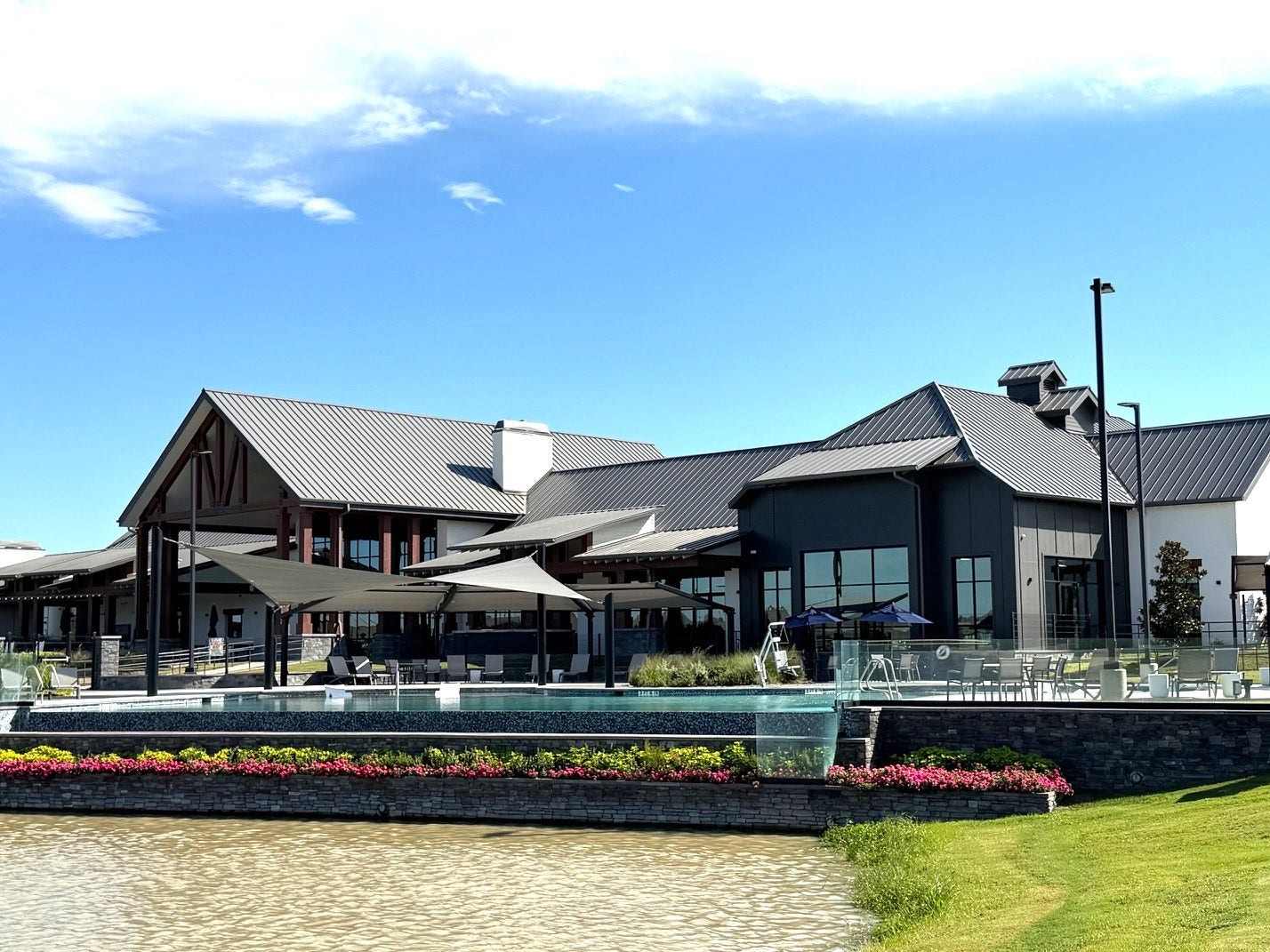 8015 Prospect Drive, Fulshear, TX 77441 Discover the impressive resort-style clubhouse overlooking beautifully landscaped grounds and sparkling water. Inviting outdoor gathering spaces offer the perfect setting to relax, socialize, and enjoy the Del Webb lifestyle.