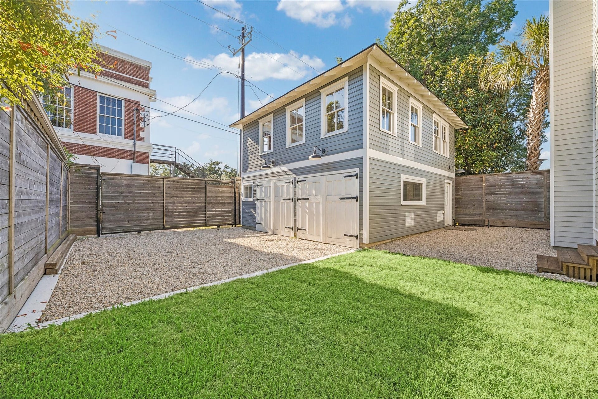 1203 Heights Boulevard, Houston, TX 77008 Alley access to the back gate. 524 Sq ft Garage Apartment has been completely restored as well. It was literally lifted up off it's foundation and a new foundation was poured. All siding is new. It has it's own a/c unit cooling the enterier unit.