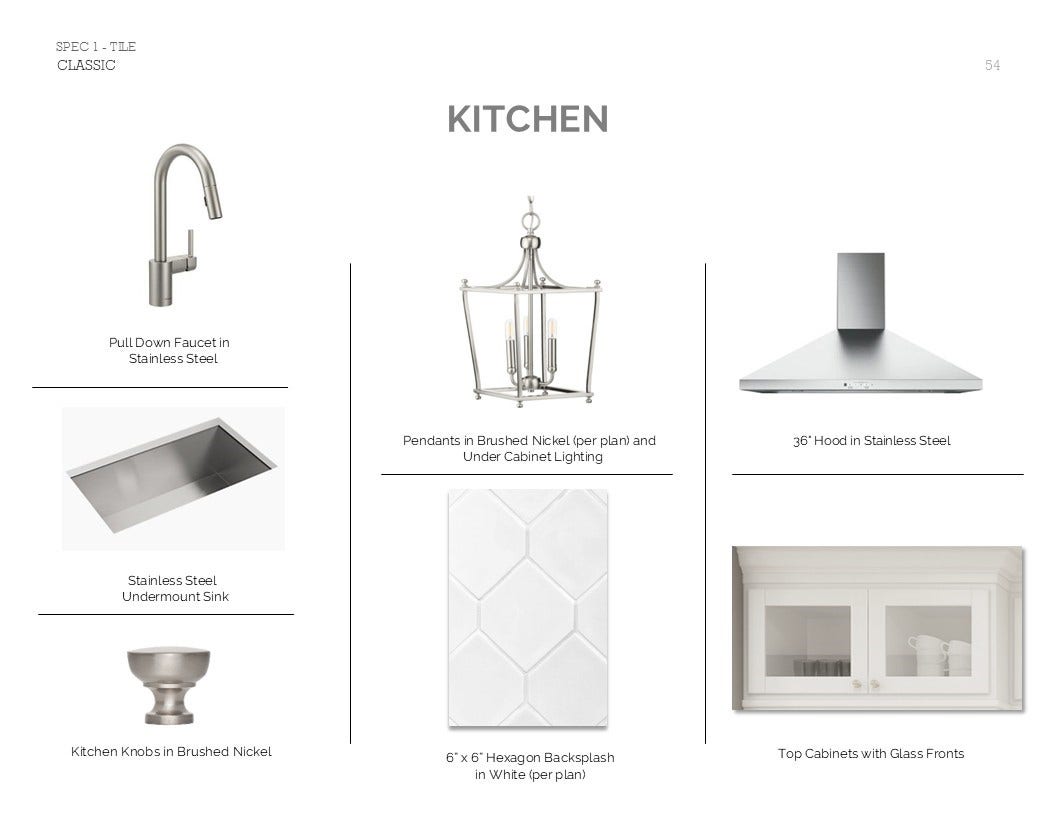 23635 Gulf Prairie Drive, Katy, TX 77493 Classic Look Palette 6: Kitchen Selection Sheet (*Artist rendering used for illustration purposes only.)
