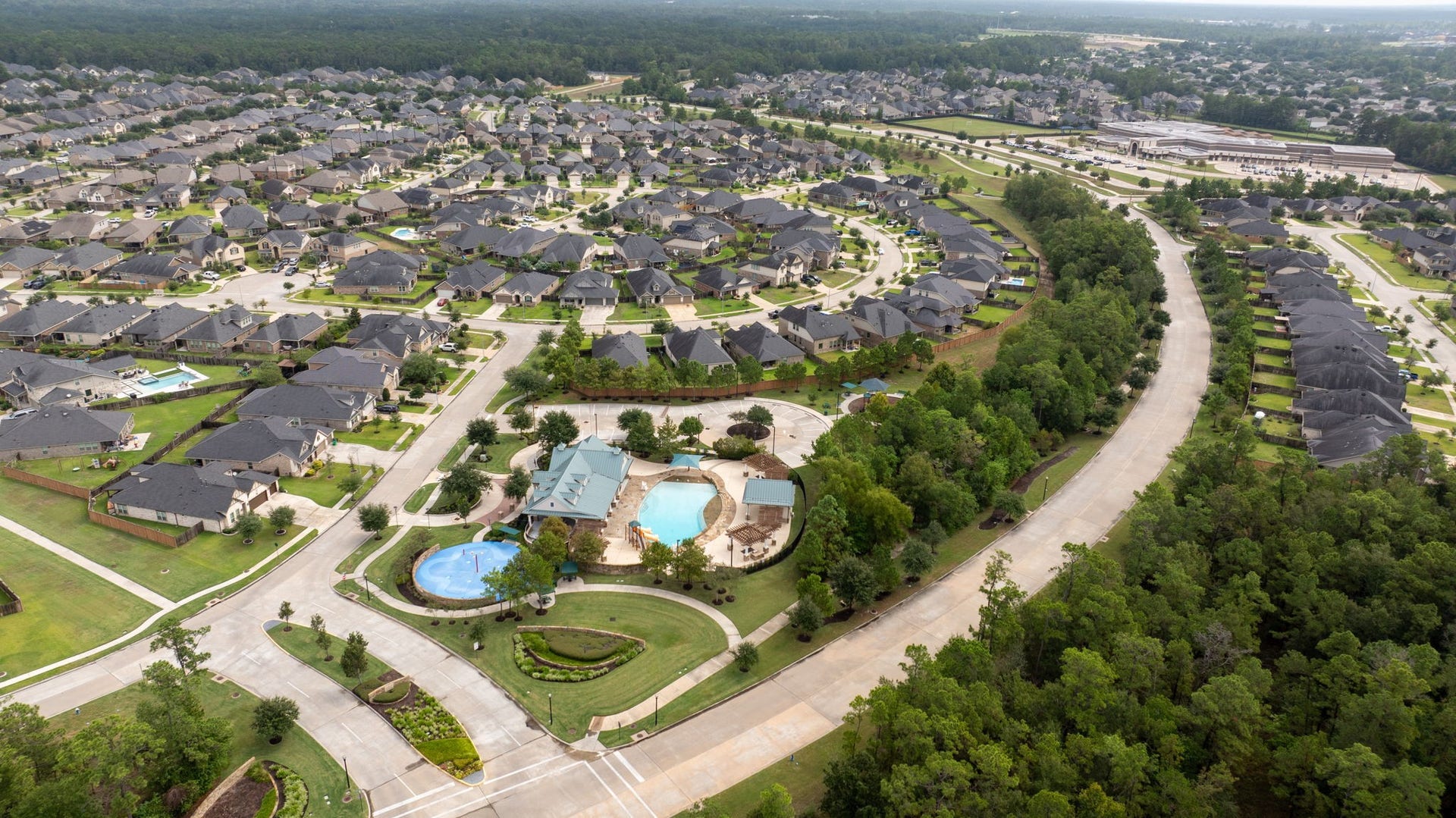 Walk to the pool/splash pad.