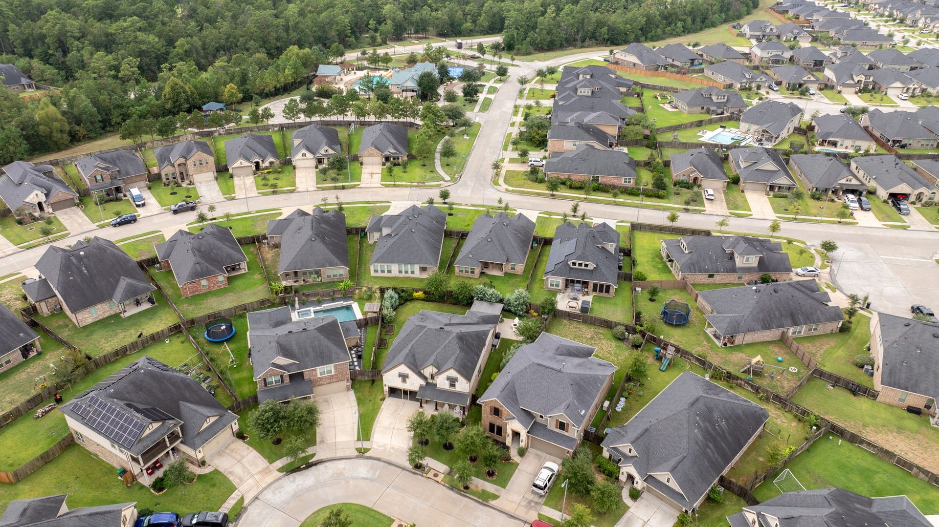 Nestled in a picturesque suburban neighborhood.