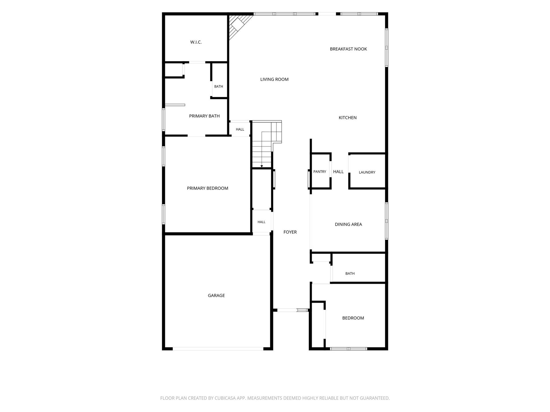 Floor plan downstairs.
