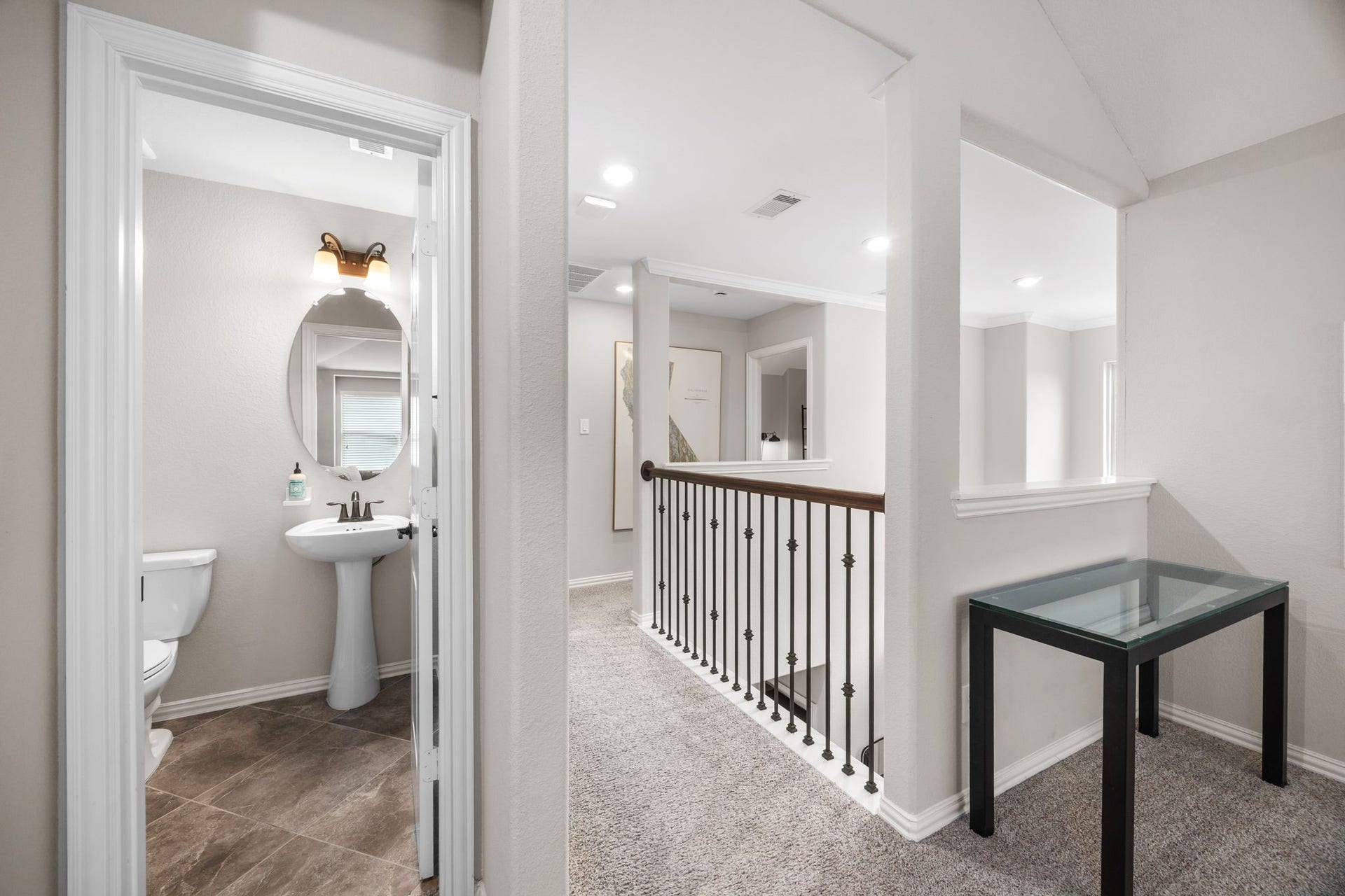 Half bath upstairs.