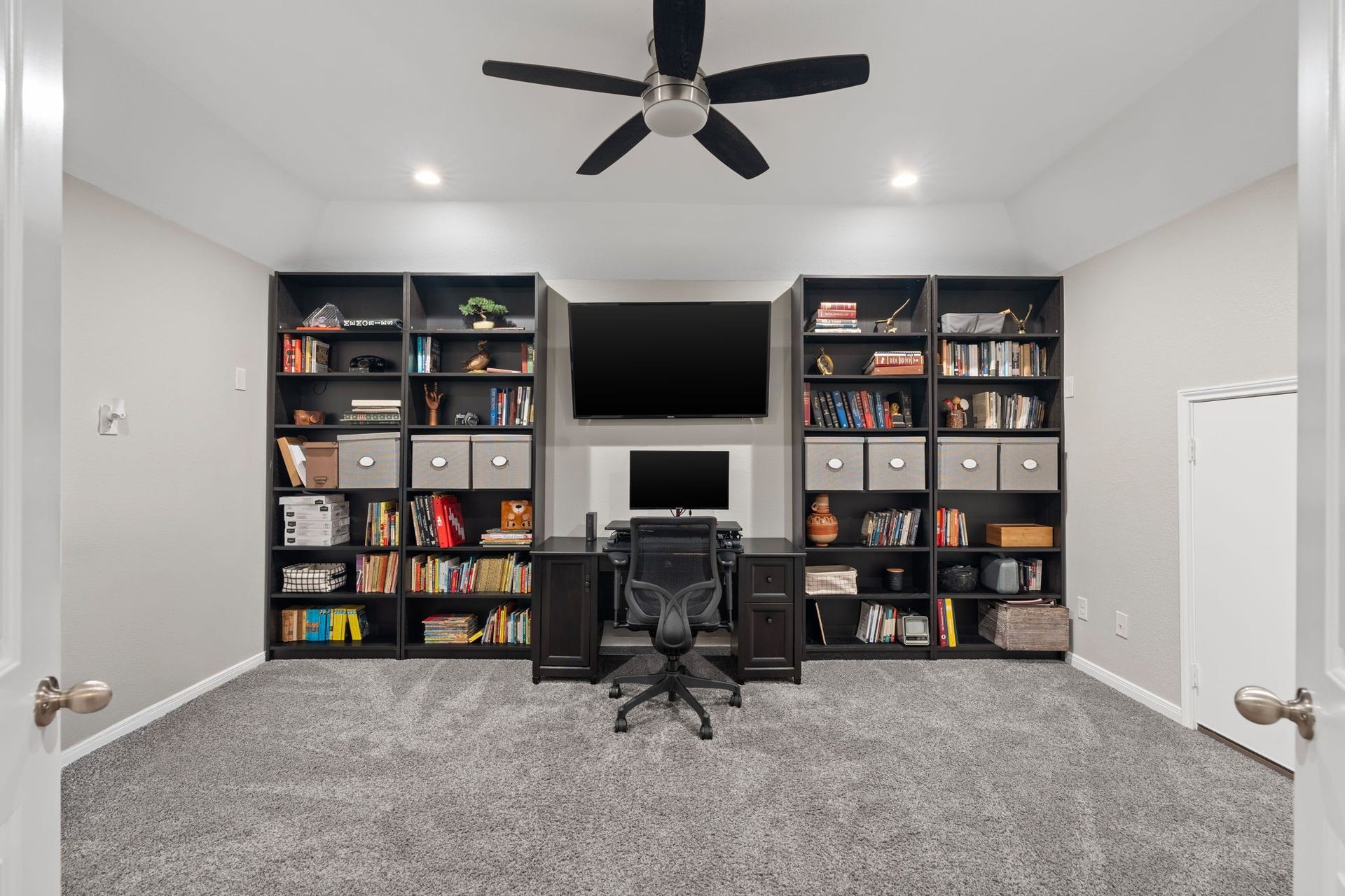 23418 Tirino Shores Drive, Katy, TX 77493 The media room is now serving as an office