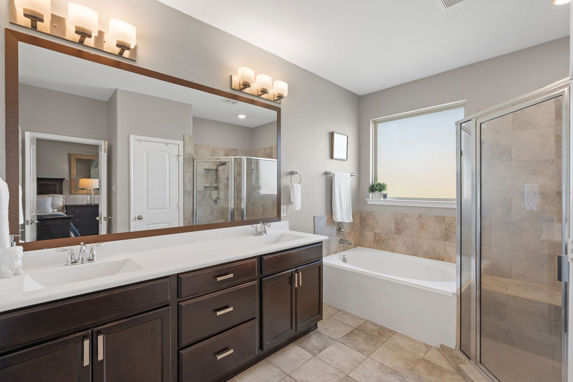 23418 Tirino Shores Drive, Katy, TX 77493 The master bath with dual vanities