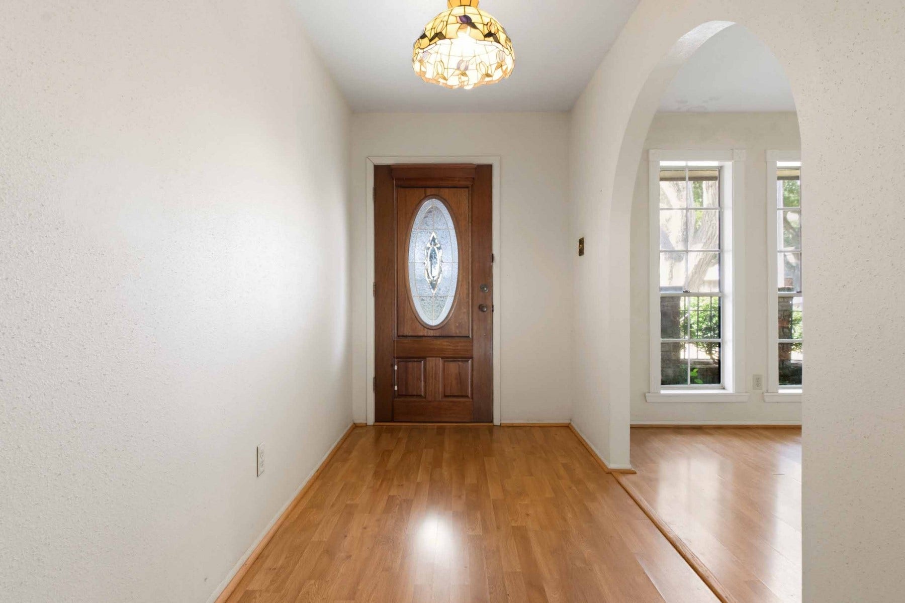 Down entry from living room.