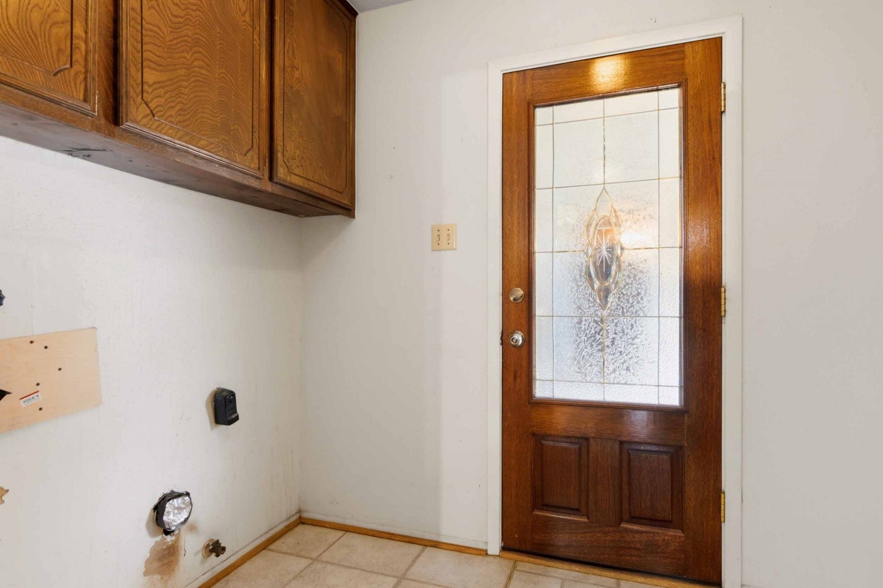 Laundry room, out to patio.