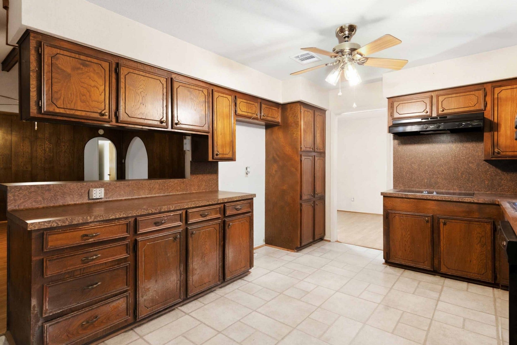 Opens to living room.