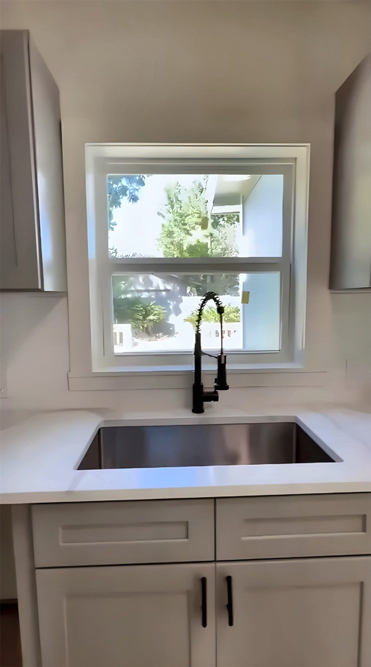 Kitchen sink with window