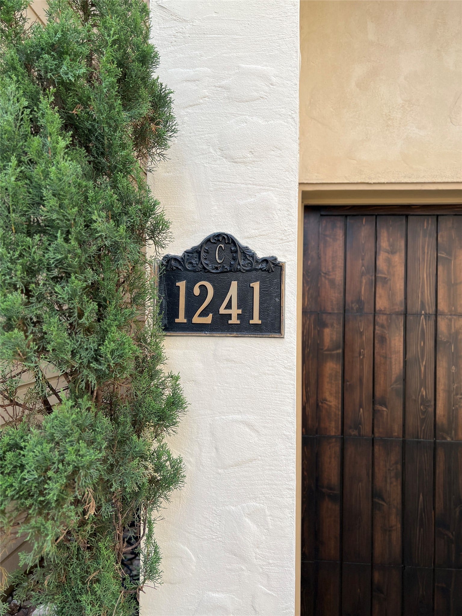 1241 W 24th Street, #C, Houston, TX 77008 Solid wood garage door, insulated and coated with 3 coats of a marine sealer.