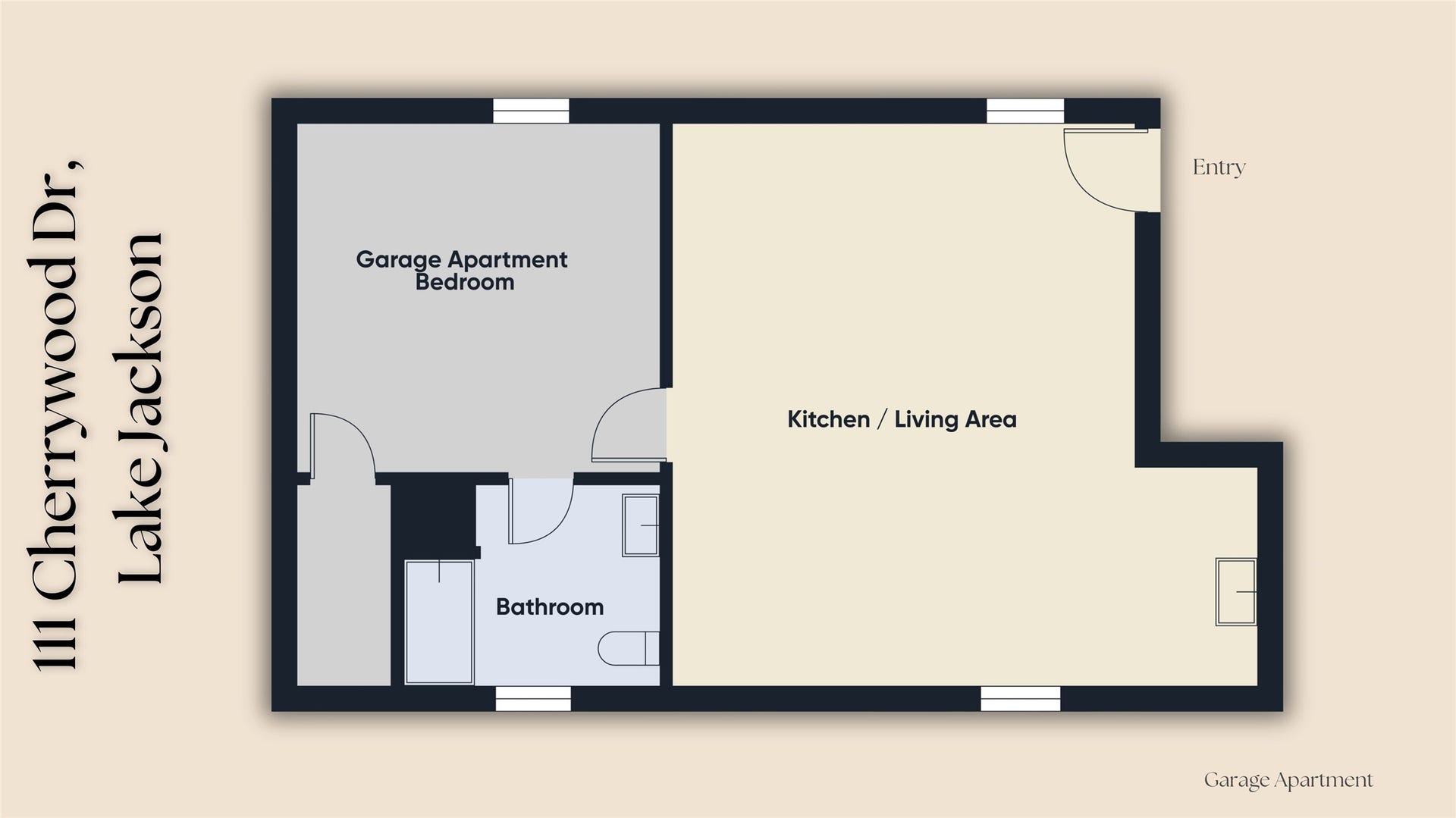 111 Cherrywood Dr, Lake Jackson, TX 77566 Floor plan of garage apt