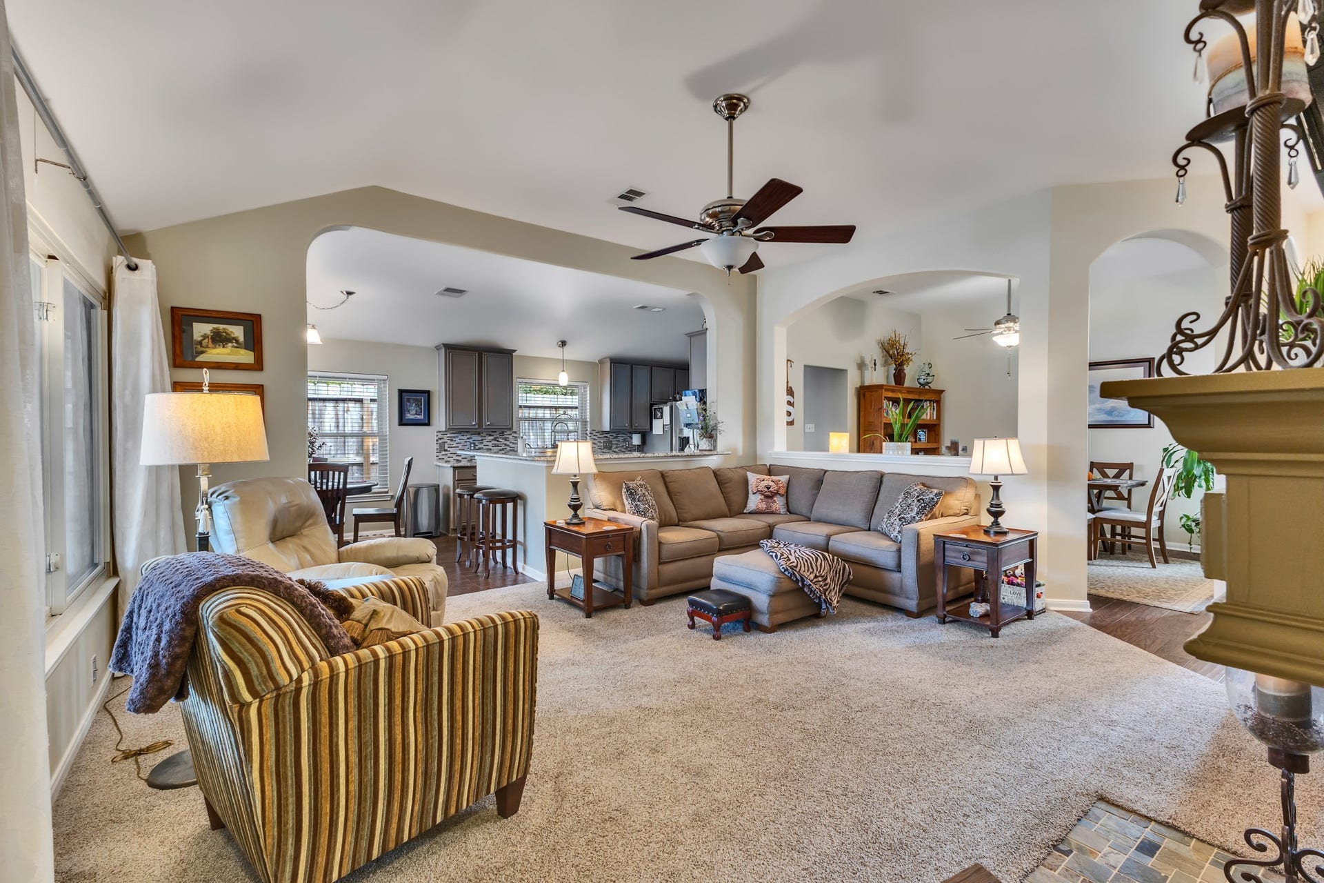 3502 Pecan Mill Drive, Sugar Land, TX 77498 Living room view from the primary bedroom.