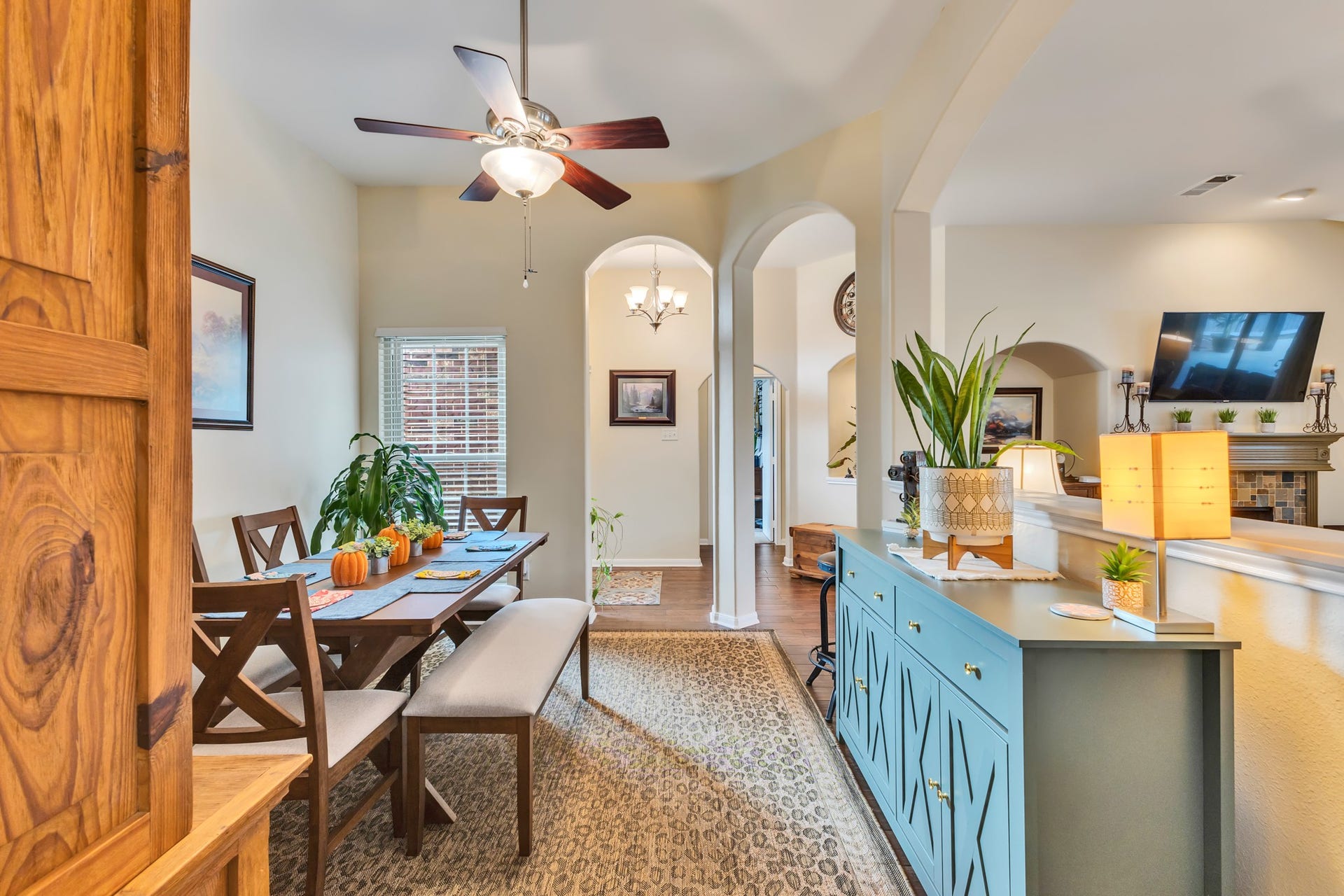 3502 Pecan Mill Drive, Sugar Land, TX 77498 View of the dining room from the kitchen.