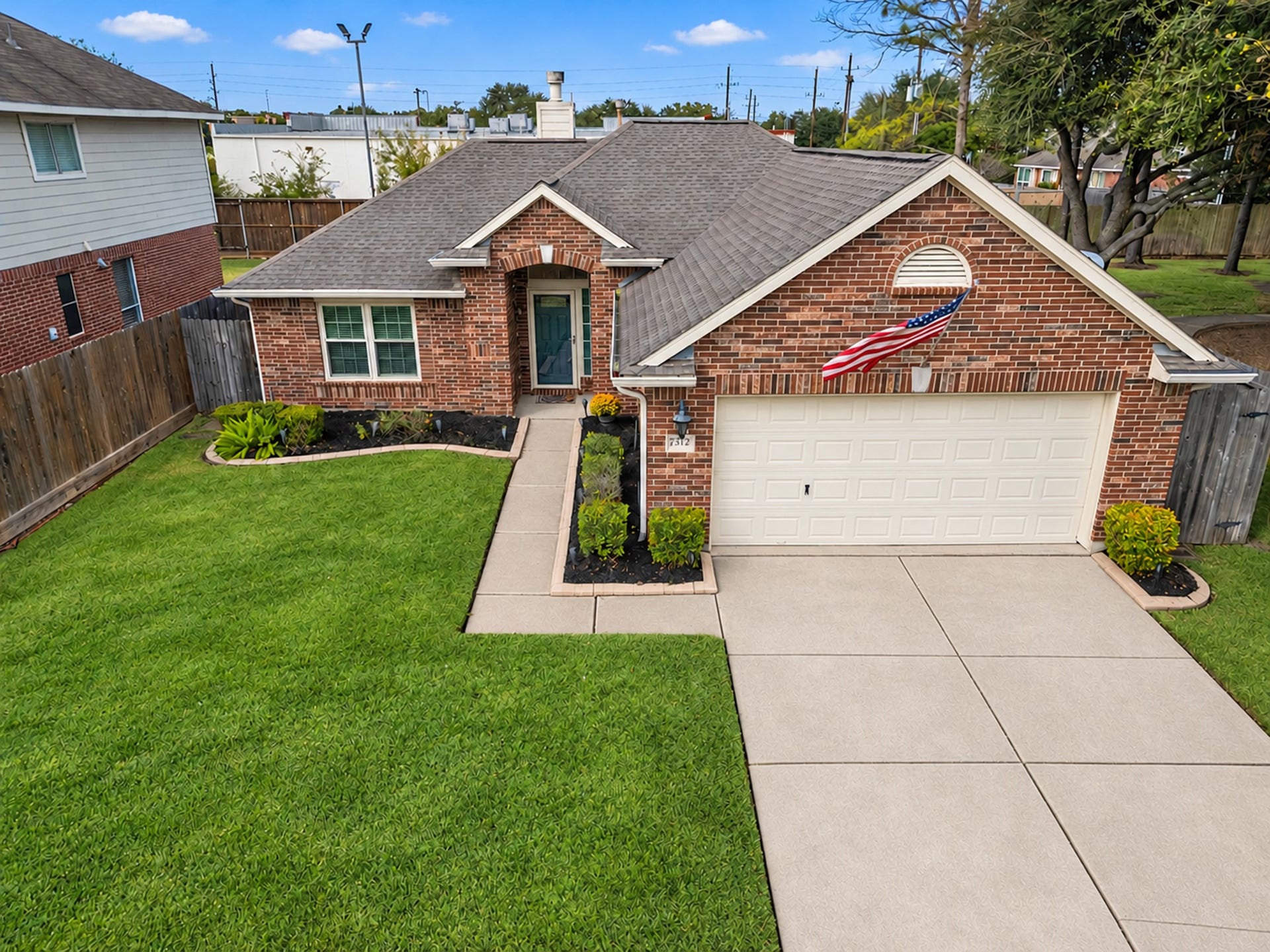 3502 Pecan Mill Drive, Sugar Land, TX 77498 Front of the home. Conveniently next to a park and neighborhood pool.